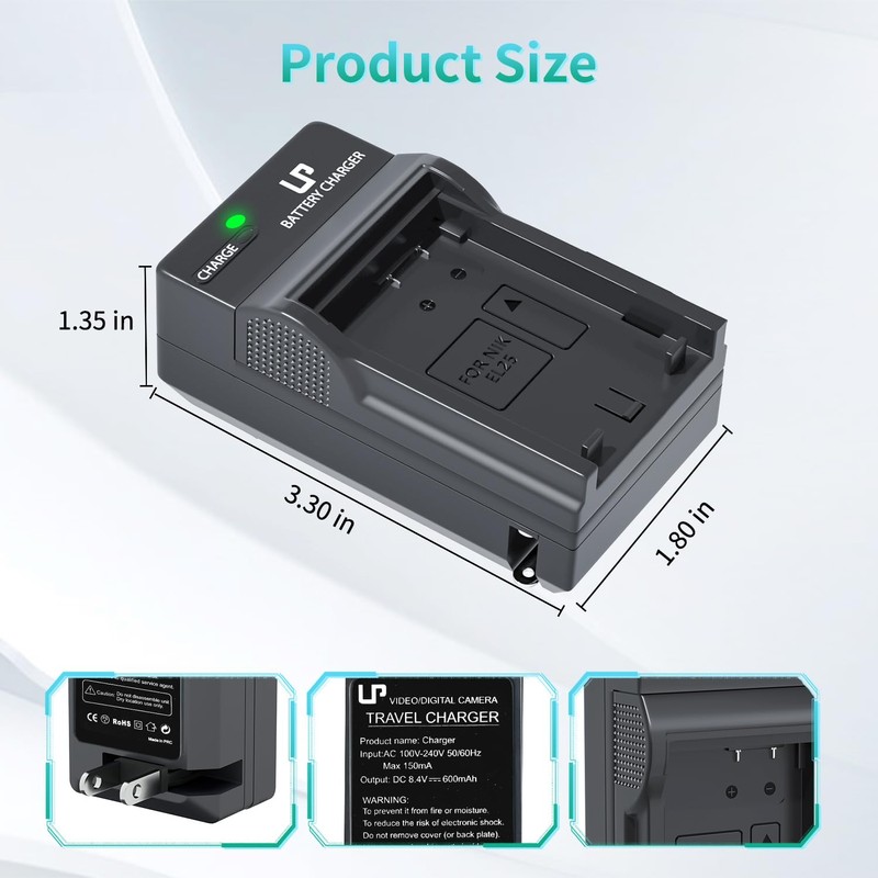 LP EN-EL25 EN-EL25A Battery Charger Compatible with Nikon Z30 Z50