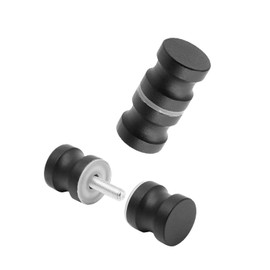 Pack of 2 Shower Door Knobs, Shower Door Handles, Shower Door Knob for Glass Door, Stainless Steel Shower Door Knob, for Bathroom, Kitchen and Office, 30 x 60 mm (Black)