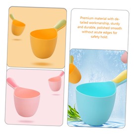 CHILDWEET 3Pcs Bath Rinse Cups Multi Purpose Water Ladles for Bathing Soft Grip Bathroom Water Scoops for Easy Rinsing and Hair Washing