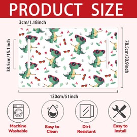 WEBEEDY Golf Cart Seat Covers,Funny Dinosaur Golf Cart Seat Cover Towel Blanket with Holes,Microfiber Golf Cart Seat Cover Fits Most 2-Seat Golf Carts Golf Cart Accessories,51"x 31"/130x78.5cm