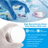 PATIKIL 120mm High Borosilicate Glass Petri Dishes with Lids, Petri