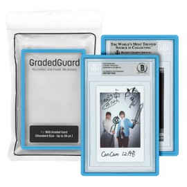 Graded Card Guard Case for Standard BGS Slab Case | Multiple Colors | Soft Touch Matte Finish | Stackable | Made to Fit BGS | Two Piece TPU and PC Design. (Blue)
