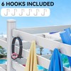 YITAHOME Pool Storage Bins with Towel Rack & 6 Moveable