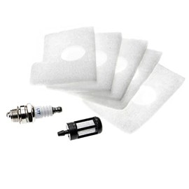 vhbw Air Filter, Fuel Filter, Spark Plug Compatible with Stihl MS 170, MS 180, 017, 018, MS 180 C Chainsaw, Chainsaw Maintenance Kit