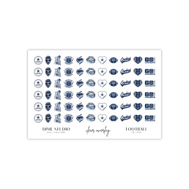DXH NAIL CO Dallas Cowboys Football Nail Decals Clear Waterslide Overlay Nail Art