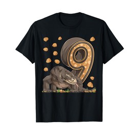 9 Year Old Komodo dragon Reptile 9th Birthday Party B-day T-Shirt