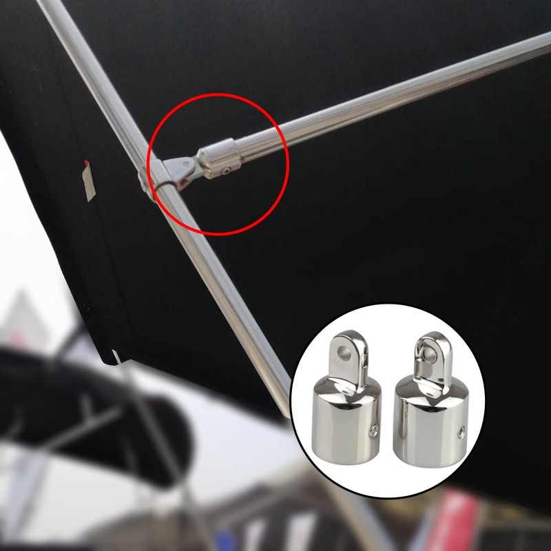SEIWEI 1PCS 316 Stainless Steel Pipe Eye End Cap Bimini