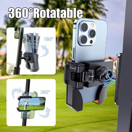 Msiud Magnetic Golf Cart Phone Holder, Rotatable Phone Mount for Golfers