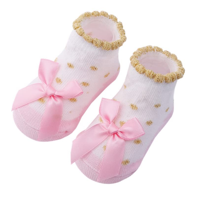 Toptim - Calcetines y lazos para bebés recién nacidos, Paquete