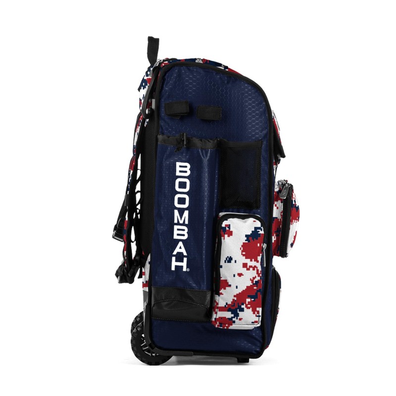 Boombah Rolling Superpack Hybrid Bat Pack PS-9051-3000C23 Digital Camo Navy/Red