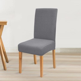 Granbest Premium Waterproof Dining Chair Covers Set of 4, Stretch High Back Chair Slipcovers for Dining Room, Washable Removable Chair Protector for Banquet, Kitchen, Party (LightGrey, Pack of 4)