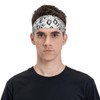 Breathable,Lightweight Snake Skin Black and White Print Sports Sweatband,Running,Yoga,Gym,Cycling,Basketball