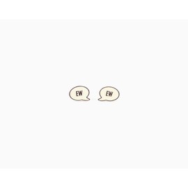 Obsessories Handmade Ew Speech Bubble Stud Earrings