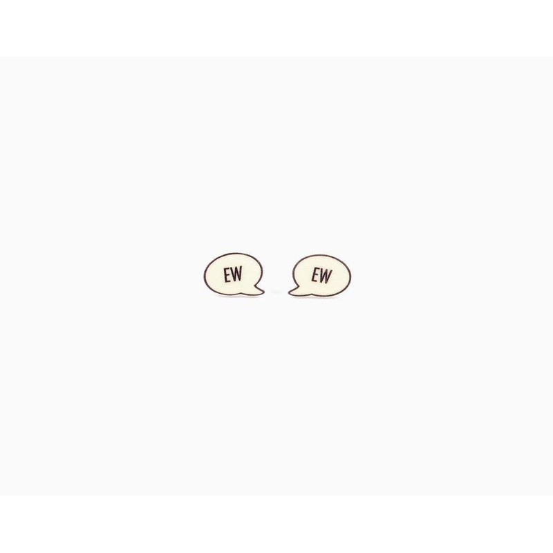 Obsessories Handmade Ew Speech Bubble Stud Earrings
