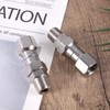 Gosknor 2pcs 3/8" NPT Pressure Washer Swivel Fitting, Stainless Steel