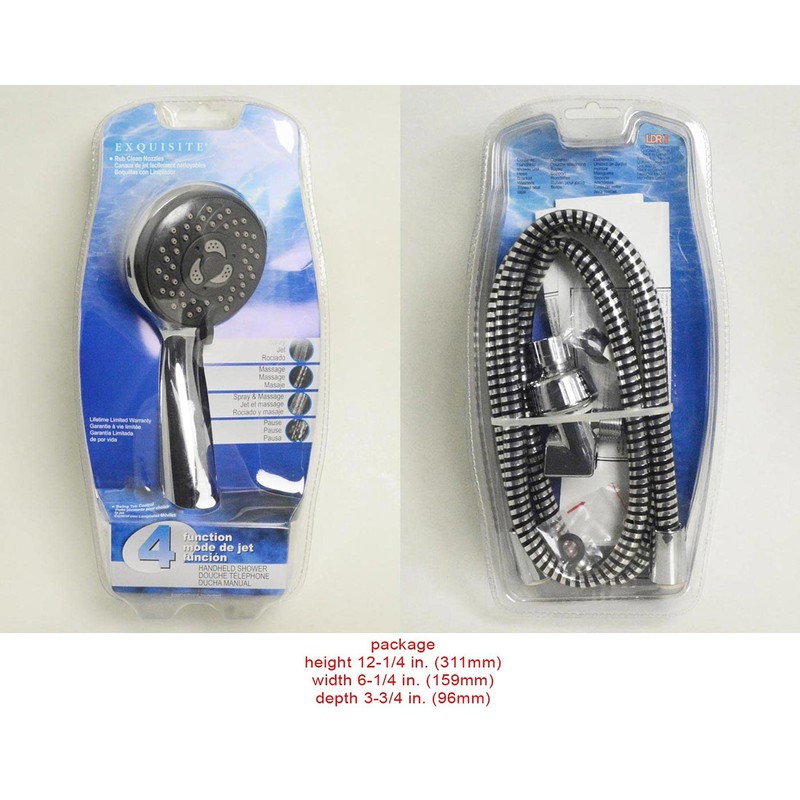 LDR INDUSTRIES 5205355CP 5 FUNC SHOWER HD