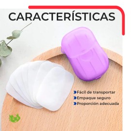 10 Piezas De Jabón En Láminas Tipo Papel Con Estuche Portátil Para Lavado De Manos En Viajes, Oficina O Emergencias Slim Company