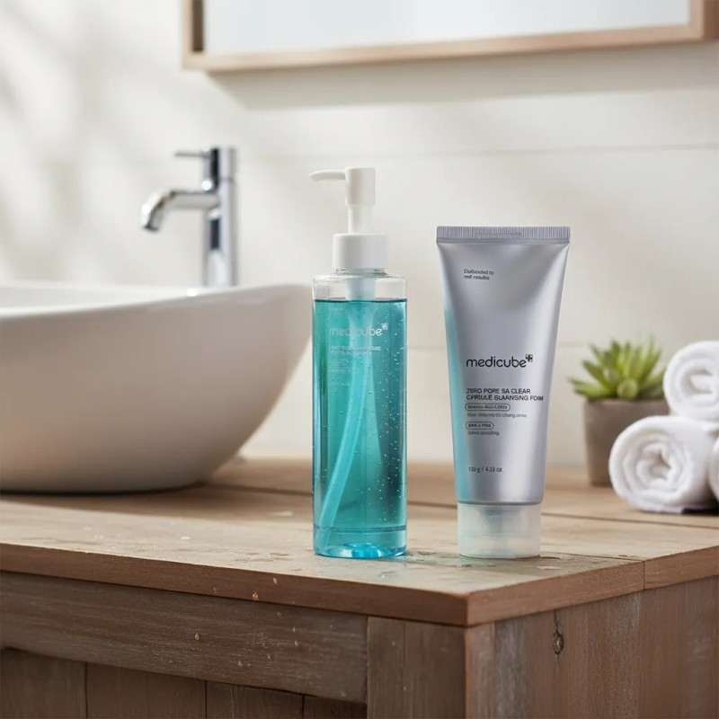 Kit Doble Limpieza Facial Medicube Zero Pore Ácido Salicílic