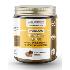 Triphala (Trifala) Ghee (Herbal ghee) por Vadik Herbs ~ zacate de alta potencia en una base natural y fresca ~ Fabricado en los Estados Unidos cada semana |