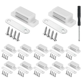 Ainiv Cabinet Door Magnetic Catch, 12PCS High Magnetic Heavy Duty Cabinet Latches with Screws, Strong Door Magnetic Catches for Kitchen Wardrobe Drawer Magnetic Cabinet Door Closure