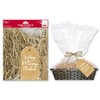 Eurowrap Brown Kraft Christmas Hamper Dressing Set Xmas Hamper Straw