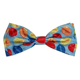 Huxley & Kent Party Time Blue Bow Tie (Small) | Cute, Comfortable, Durable | Fun Bow Tie for Dogs & Cats