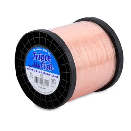 Triple Fish Monofilament Line, 40 lb / 18.1 kg Test.024 in / 0.60 mm Dia, Pink, 1 lb / 0.45 kg Spool, 1480 yd / 1353 m, (TFM-1-40PK)