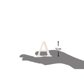 5cm alphabet letter white (A (2 pack)