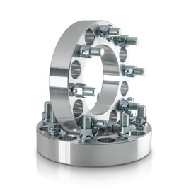 Customadeonly 8x6.5 Wheel Spacers for Ford & Ram with 9/16" Studs 126mm Center Bore (2pcs 1.5" Thick) 8x165.1 Spacer- Trimming Factory Studs May Required