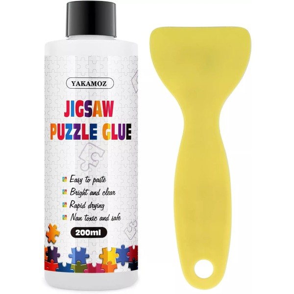 Unbranded YAKAMOZ Updated Jigsaw Puzzle Glue with Applicator for Adults