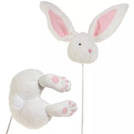 RAZ Imports NEW!~RAZ Imports~27" EASTER BUNNY RABBIT HEAD & BUTT SET~Pick/Stake