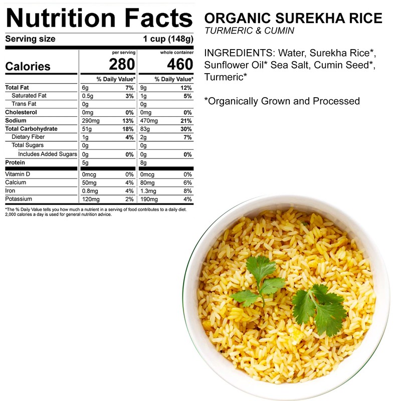 Maya Kaimal Foods - Organic Indian Everyday Rice - Turmeric