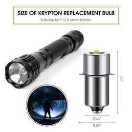 Honoson 5 Pieces LED Bulb 3W DC 4-12V Flashlight Bulbs Replacement Torch Flashlight Conversion Replacement Kit
