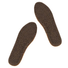 Mobestech 2pairs Imitation Wool Insoles for Men and Women Warm and Shock-absorbing Shoe Cushions for Daily Use and Sports Activities Massaging Foot Care Pads Brown