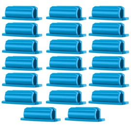 20PCS Silicone Pen Holder, Mini Pencil/Marker Pens Clip, Adhesive Pencil Holder for Desktop Document Folder Home Office School Desk Accessories Portable (Blue)