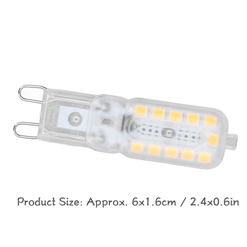 6pcs G9 LED Bulb 5W Transparent Cover 22LED Dimmable G9