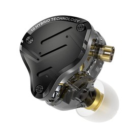 KZ ZS10 Pro X HiFi Auriculares 1DD+4BA híbridos, driver HiFi, intrauricular, de aleación, cable desmontable frontal, para audiófilo, músico, DJ Stage, mate, sin micrófono
