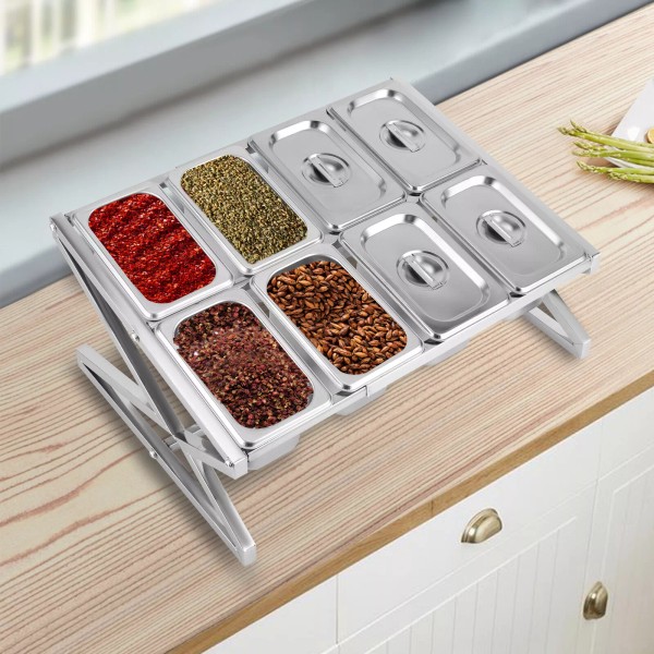 Unbranded 8 Pans Spice Rack Kitchen Storage Shelf Kitchen Spice