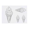 4 x 'Soft Serve Ice Cream' Temporary Tattoos - Water
