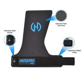 Hustlers Only Gymnastic No Holes Hand Grips for Weightlifting and Pull Ups Ideal for Hand Protection Alternative to Gym Gloves (S, NH-Black)