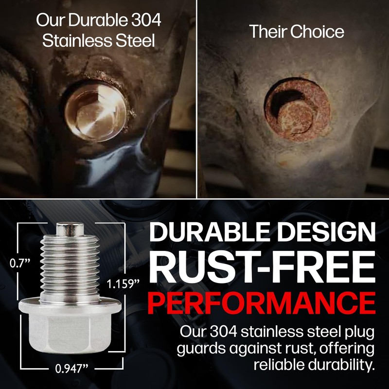 Magnetic Oil Drain Plug fits Chrysler Pacifica (2017-2025) - 3.6