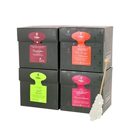 EILLES Fruit Magic Tea Diamond Set of 4 with Fruit Tea and Gourvita Moments Candy Stick