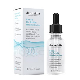Dermakiin - Suero Antiedad de Ácido Hialurónico - Suero Fortificante Vegano con Ácido Hialurónico Multimolecular e Ingredientes Naturales, Vegano - Para todo tipo de piel - 30 ml