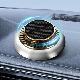 Wuyaoyao Car Air Freshener, Rotating Solar Energy Car Fragrance Diffuser, Long Lasting Automotive Scents Air Freshener Diffuser, Mini Aromatherapy Air Purifier for Most Vehicles (White, Ocean)