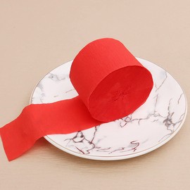 CC wonderland zone 12 Rolls Red Crepe Tapes, Crepe Paper Streamers Celebration Decoration, Each 4.5 cm x 25 m
