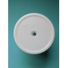 White Ribbed Mason Jar Lids w/ Straw Hole Set of