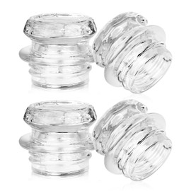 4Pcs Coffee Percolator Glass Top Replacement - Percolator Glass Top Replacement for Coleman Gsi Eurolux Texsport Stansport Percolators and More Percolator Coffee Pot Glass Knob(Transparent)