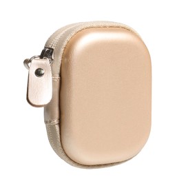 Designed Protective Case for Hearing Aid, Hearing Amplifier, Personal Sound Amplifier, Hearing Device, Listening Device, Strong Mini Case with Mesh pocket(Gold)