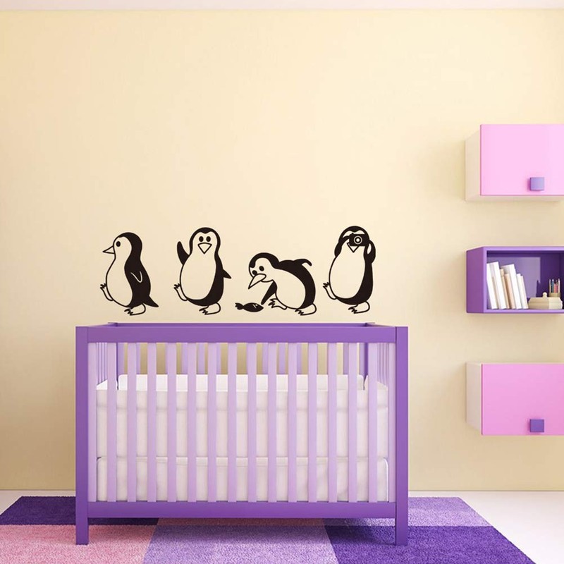 VOSAREA 57 x 18.5 cm, penguin wall sticker, fridge door