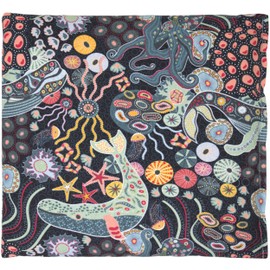 Linseed Cushion 19 x 19 cm Organic Fabric Underwater Small Grain Cushion as Heat Cushion & Cold Compress